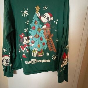 Disney Christmas Green long sleeve shirt